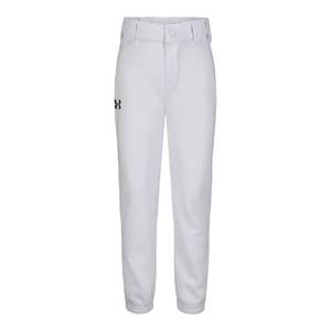 lot 4163 image: Under Armour Boys Pre-School UA Baseball Pants 6 White - Retail $16