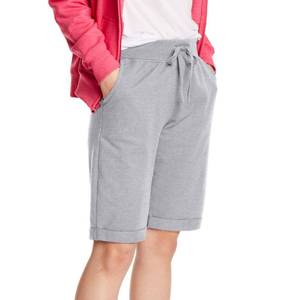 lot 4164 image: Hanes Womens French Terry Bermuda Athletic-shorts, Light Steel, Medium US - Retail $15