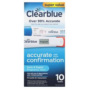 lot 4183 image: Clearblue Combo Pregnancy Tests - 10ct&nbsp