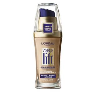 lot 4234 image: LOreal Paris Visible Lift Serum Absolute Foundation, Natural Beige, 1 Ounce - Retail $14