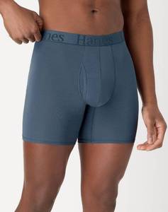 lot 4238 image: Hanes Originals Mens SuperSoft Boxer Brief Underwear, Viscose from Bamboo, Assorted, 3-Pack M - Retail $20
