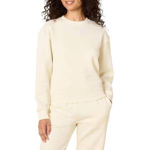 lot 4298 image: Amazon Essentials x Sofia Grainge Womens Relaxed Fit Boxy Drop Shoulder Crewneck Sweatshirt, Ivory, Large - Retail $20