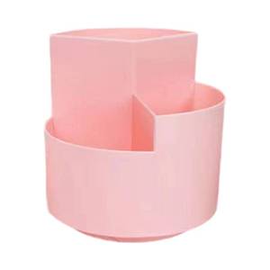 lot 101 image: JAMIEKA 360 Degree Rotating Desk Organizer with Multiple Compartments Spacious Plastic Storage Box for Office School Home Supplies - Retail $9