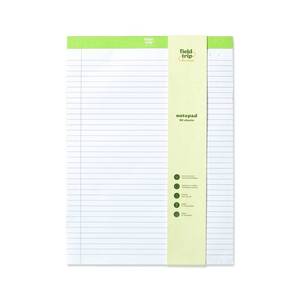 lot 138 image: Field Trip 8.5x11.75 Notepad Lined Green - Retail $5
