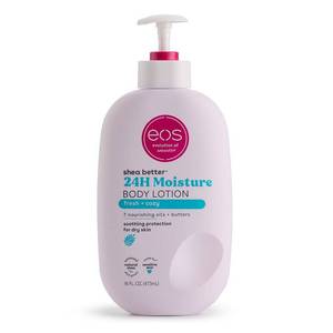 lot 106 image: eos Shea Better Body Lotion- Fresh & Cozy  24H Moisture for Dry Skin  16 fl oz - Retail $20