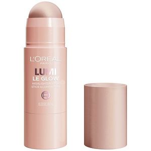 lot 119 image: LOreal Paris Lumi Le Glass Highlighter Stick - Glowy Sparkling Rose - 0.25oz Brightening, Strobing, High Shine - Retail $20
