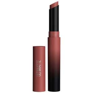 lot 128 image: Maybelline Color Sensational Ultimatte Lightweight Neo-Neutrals Slim Lipstick  More Mocha - Retail $14