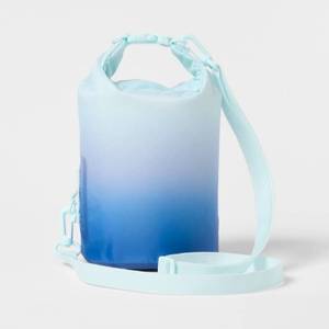 lot 135 image: Roll Top WetDry Bag with Crossbody Strap Blue Ombre - Sun Squad - Retail $5