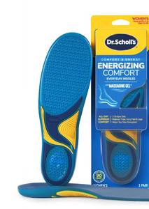 lot 4332 image: Dr. Scholls Energizing Comfort Womens Everyday Insoles with Massaging Gel - Clinically Proven, All-Day Energy and Comfort Inserts, Patented Triple Gel Design, Shock Absorbing, Arch Support - Retail $23