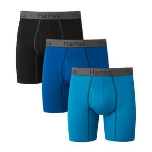Hanes Mens 3-pack Comfort Flex Fit Ultra Soft Stretch Brief, Available In Regular And Long Leg Boxer, Blue- Regular Leg- 3 Pack, Medium US - Retail: $20