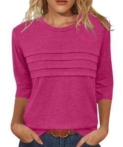 lot 4410 image: JomeDesign Womens Summer Tops Fashion 2025 Business Casual Outfits Beach Vacation Clothes Work Tops Rose L