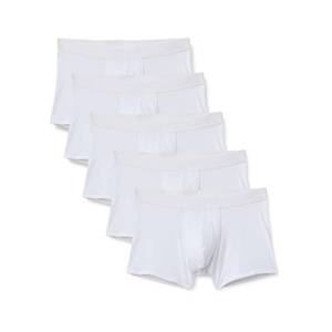 lot 4429 image: Amazon Essentials Mens Cotton Jersey Boxer Shorts Underwear, Pack of 5, White, X-Large - Retail $14