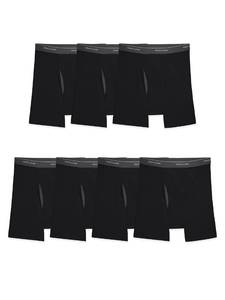 lot 4430 image: Fruit of the Loom Mens Coolzone Boxer Briefs  7 Pack - Black, X-Large - Retail $29