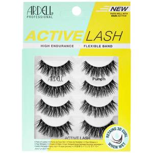 lot 4451 image: Ardell Active Lash - Pumpn, False Eyelashes, Sweat-Proof Strip Lashes, Water-Resistant, Lightweight, 4 Pairs, 1 Pack - Retail $16