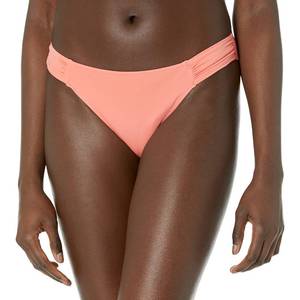 lot 4469 image: Amazon Essentials Womens Ruched Full Coverage Bikini Bottom, Coral Pink, Small - Retail $20