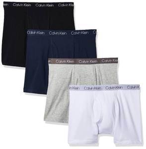 lot 4492 image: Calvin Klein Kids Boys Modern Cotton Boxer Brief Underwear 4-Pack, Solid Pack, X-Large - Retail $18