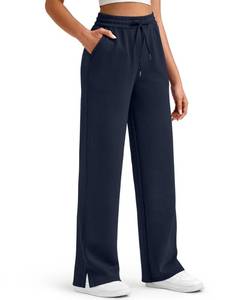 lot 4493 image: G4Free Petite Sweatpants for Women with Pockets Soft Stretch Straight Leg Track Pants Comfy Gym Workout Sweat Pants(Dark Navy,M,Petite) - Retail $41