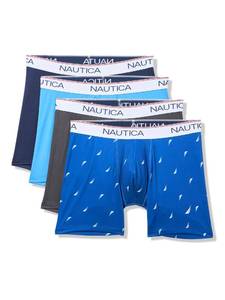 lot 4502 image: Nautica Mens 4 Pack Stretch Micro Boxer Briefs, XL - Retail $19