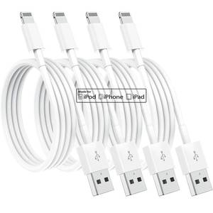 lot 4517 image: 4 Pack Apple MFi Certified Apple Charging Cables 3ft, iPhone Chargers Lightning Cable 3 Foot, Fast iPhone Charging Cord for iPhone 1414Pro1313Pro121111Pro11Max XXSXRXS Max8, ipad(White) - Retail $7