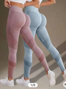 lot 4544 image: 2 Pack Womens Seamless Yoga Leggings Medium  - Retail $15