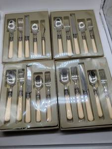 Napoleon 5-Piece Stainless Steel Flatware Set with Acrylic Handles. (4 SETS)