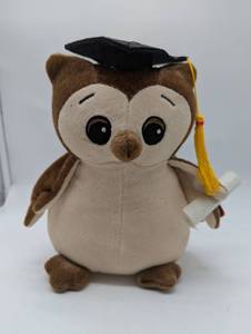 lot 714238 image: Graduation Owl Plush with Cap and Diploma
