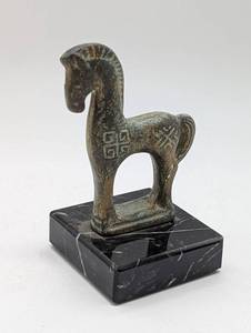 lot 714252 image: Bronze Horse Figurine on Marble Base