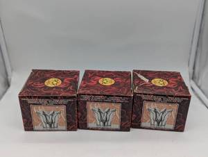 lot 714254 image: RCR Royal Crystal Rock Italian Lead Crystal Votive Candle Holders Set of 3 in original packaging