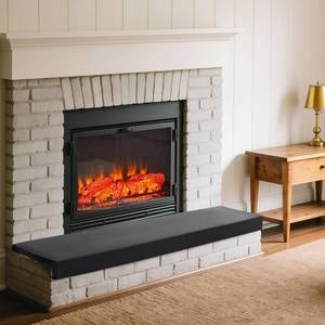 lot 180 image: MABOZOO 2-Inch Thick Hearth Cushions for Fireplaces, Fireplace Baby Proofing Seat Edge Cushion with Removable Fireproof Cover, Sponge Fireplace Mat for Children Proofing - Retail $50