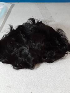 lot 181 image: Amecire Black Finger Wave Human Hair Wig 4Inch Short Pixie Cut Wigs Brazilian Virgin Human Hair Wigs Finger Ocean Wave Wig Mommy Hair for Women 180% Density - Retail $22