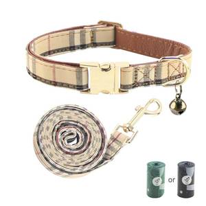 lot 195 image: Yizepet Dog Collar and Leash - Adjustable pet Collar for Dogs with Metal Buckle Collar, Stylish Pattern for Small Medium or Large Boy and Girl Dog and Cat - Retail $10