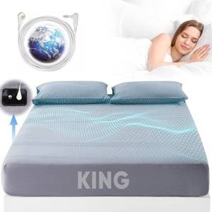 lot 202 image: Grounding Sheets King Size, 95% Organic Cotton  5% Pure Silver Fiber, Grounding Sheet Earth Connected Bedding (King - 77x 80x 13 Gray) Fitted Earth Sheets with Grounding Cord - Retail $105