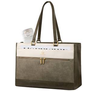lot 215 image: LOVEVOOK Laptop Bag for Women,15.6 Inch Vintage Work Tote Bags for Women,Leather Teacher Bag,Large Computer Bag,Waterproof Handbags Womens Briefcase Office Messenger - Retail $37