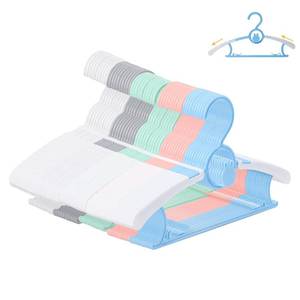 lot 229 image: 50 Pack Infant Hangers, Non-Slip Kids Hanger, 11-14 Adjustable Baby Hanger, Space Saving Plastic Hangers for Girl Boy Toddler Kids Child (Multicolour) - Retail $21