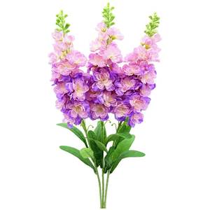 lot 236 image: LILOCOO Artificial Delphinium Flowers 3pcs Purple Silk Larkspur Flowers Faux Snapdragon Long Stem Fake Plant Spray Arrangement for Home Decor Indoor Outdoor Garden Wedding Table Vase Decor - Retail $12