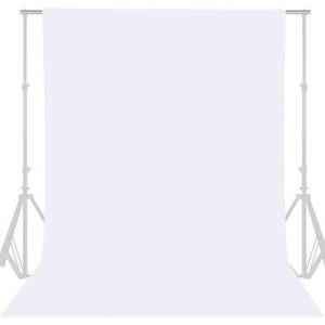lot 253 image: GFCC 8FTX10FT White Backdrop Background for Photography Photo Booth Backdrop for Photoshoot Background Screen Video Recording Parties Curtain - Retail $20