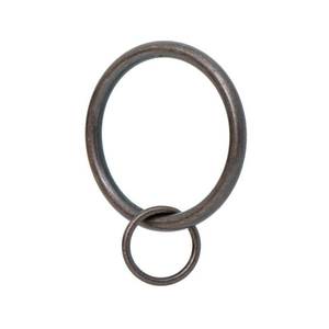lot 287 image: Ivilon Drapery Eyelet Curtain Rings - 1.7 Ring Loop for Hook Pins, Set of 14 - Oil Rubbed Bronze (ORB) - Retail $8