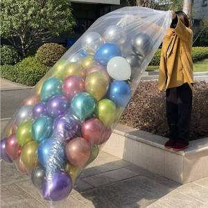 lot 288 image: AooeDomi 4 PcsThickened Plastic Balloon Bags Clear Giant Storage Bags Include 2 Pcs 98 x 59 Inch, 2 Pcs 59 x 47 Inch Balloon Bags for Transport Storage Birthday Celebration Eve Party Supplies