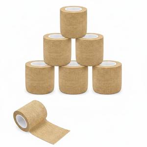 lot 312 image: Self Adhesive Bandage Wrap 2 Inch x 5 Yards, 6 Pack Skin Color Cohesive Adherent Athletic Tape for Medical First Aid, Injury Support & Sports Supplies - Retail $3