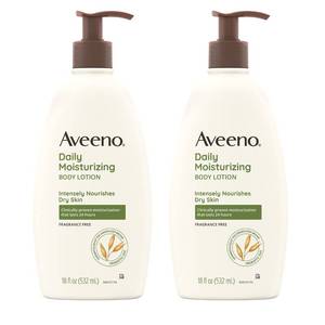 lot 323 image: Aveeno Active Naturals Daily Moisturizing Lotion, 18-Ounce Pump (Pack of 2) - Retail $20