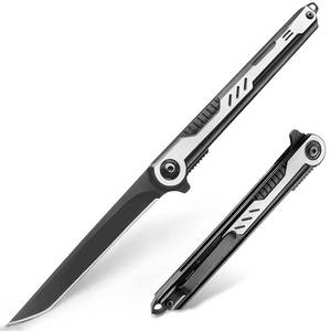 lot 343 image: QZL EDC Folding Pocket Knife for Men,Slim Tanto knives with Clip and Glass Breaker, Gentlemans Knife with 7CR13Mov Steel Blade for Everyday Carry, Outdoor Camping - Retail $15