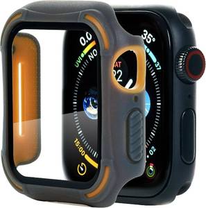 lot 356 image: Apple Watch Screen Protector 40mm Case, Tempered Glass Full Coverage iWatch Cover with Hard PC & TPU Bumper, Compatible with Apple Watch Series 654SE, Men Women Watch Accessories - Retail $4