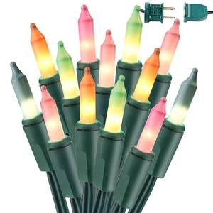 lot 366 image: BrizLabs Easter Lights String, 34.8ft 150 Count Pastel Lights Connectable, Easter String Lights Plugin, 120V UL Certified Incandescent Christmas Lights Green Wire for Easter Tree Indoor Outdoor Decor - Retail $20
