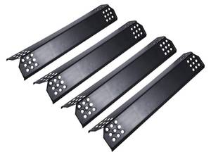 lot 380 image: Unicook 4 Pack Porcelain Grill Heat Plate 14.56 L, Gas Grill Replacement Parts Burner Cover, Heat Shield Tents, Flavorizer Bars, Flame Tamer Guards for Gas BBQ - Retail $34