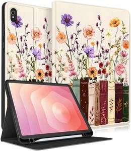 lot 401 image: Wazzasoft for Samsung Galaxy Tab S11 Case - Smart Folio Cover with Build-in Pencil Holder Women Girls Cute Design for Samsung S11 Tablet Case 11 Inch (SM-X730X736X736B) Cover,Painting Flowers - Retail $18
