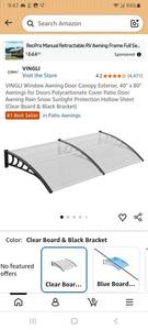 lot 26285 image: Window Awning Door Canopy Exterior, 40 x 80 Awnings for Doors