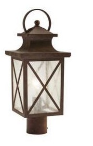 lot 26299 image: Kichler Lighting Haven 19.21-in H Olde Brick Post Light