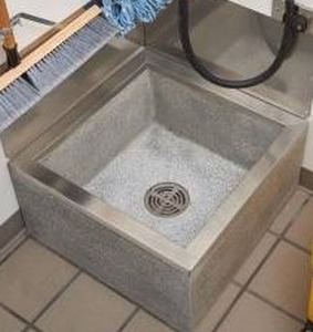 American Standard Fiat TSB100 24 X 24 Inch Stockton Terrazo Mop Basin  - Retail: $800