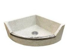 lot 26308 image: CRS-2200 Series 28 x 28 Crescent Terrazzo Mop Sink
