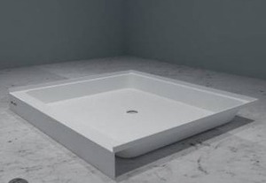 lot 26330 image: Rectangular 42x48 White Shower Baae